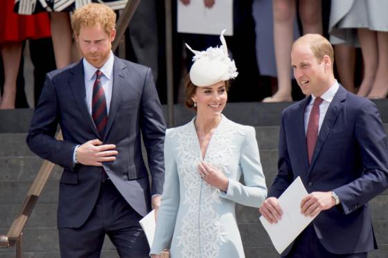 Kate Middleton with Prince Harry and Prince William